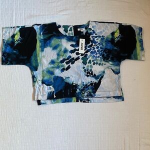 DKNY Kids Abstract Blue and Green Blouse